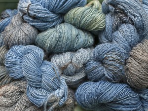 Indigo Dyed Handspun yarn